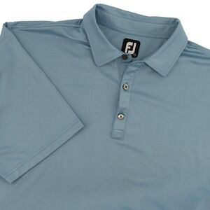 FootJoy FJ Golf Polo Shirt Men's XL Blue Short Sleeve Performance DryJoy